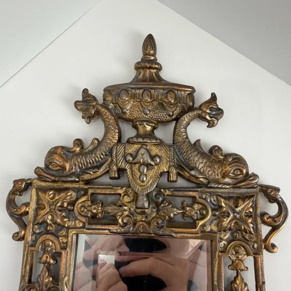 Antique Bradley & Hubbard Victorian Wall Mirror, Ornate, Koi Fish/Dolphin